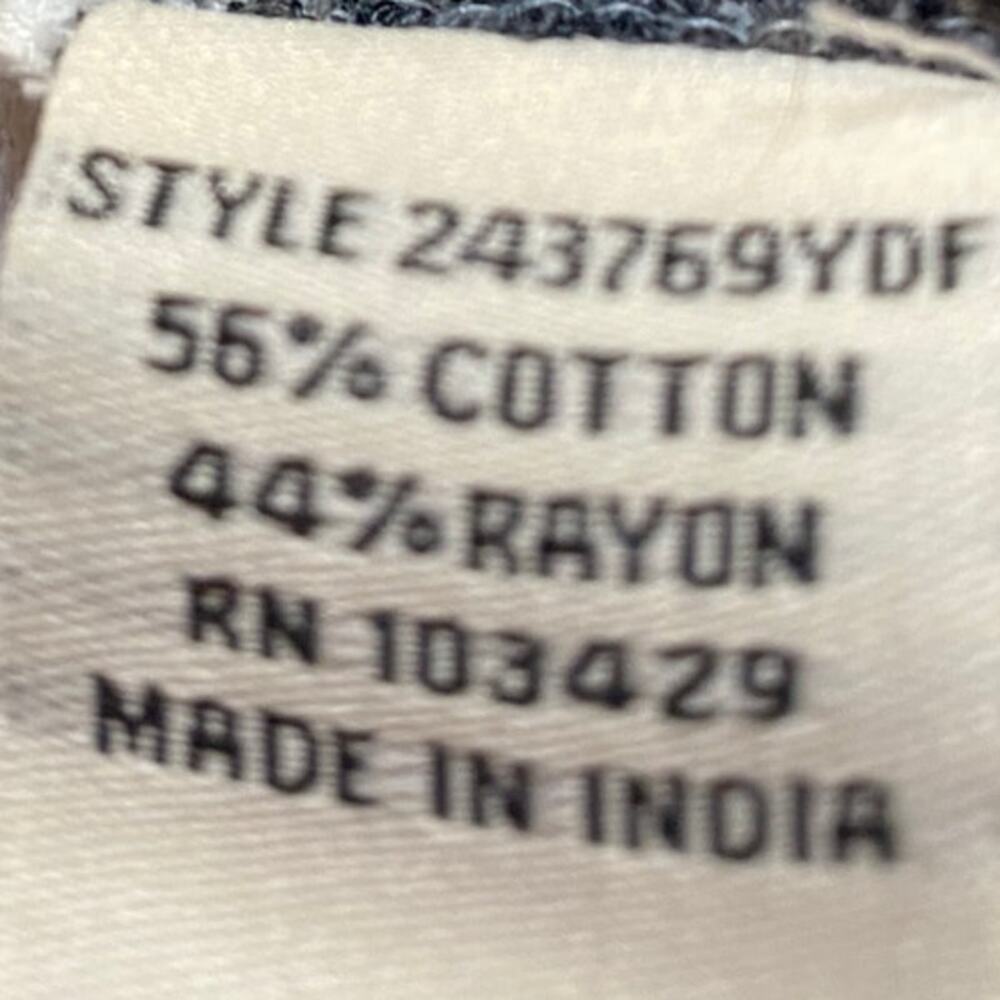 Cafe Marrakesh Cotton Blend Patterned Top Size M Work Casual - Picture 9 of 9